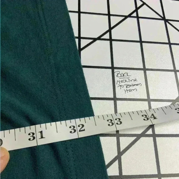 Eileen Fisher Womens Size S/P Forest Green Long Sleeve Dress - Picture 10 of 13